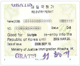 Hi korea re entry permit